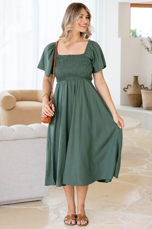 Ailish Midi Dress Khaki