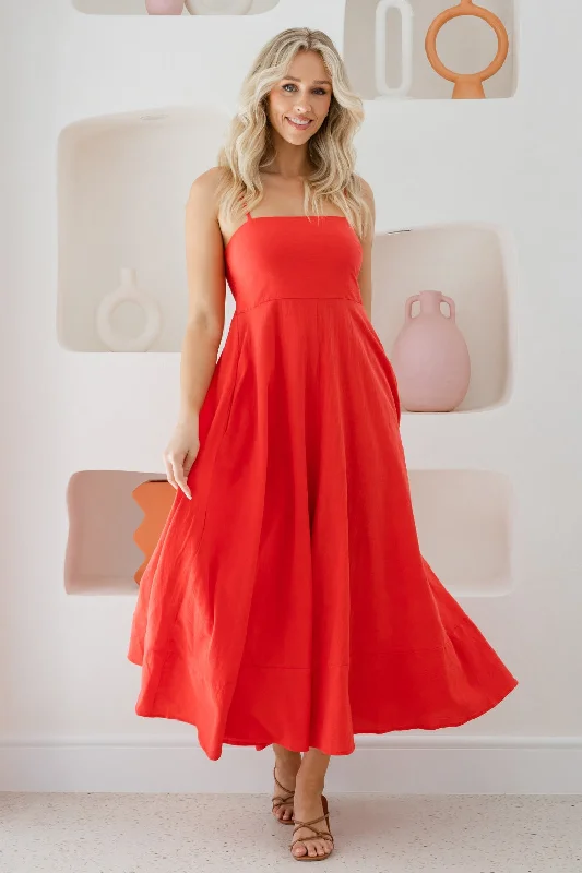 Xanthe Maxi Dress Red Hot