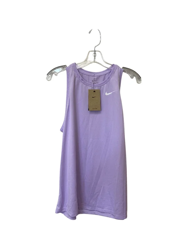 Athletic Tank Top By Nike Apparel In Purple, Size: L