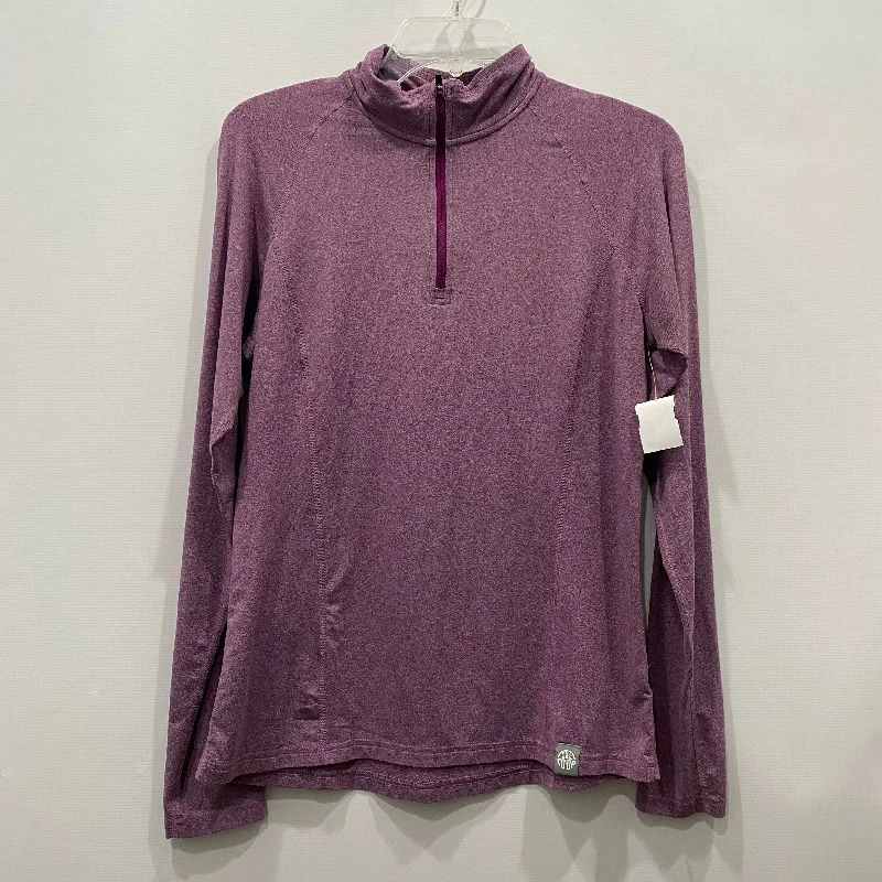 Athletic Top Long Sleeve Collar By Rei In Purple, Size: M