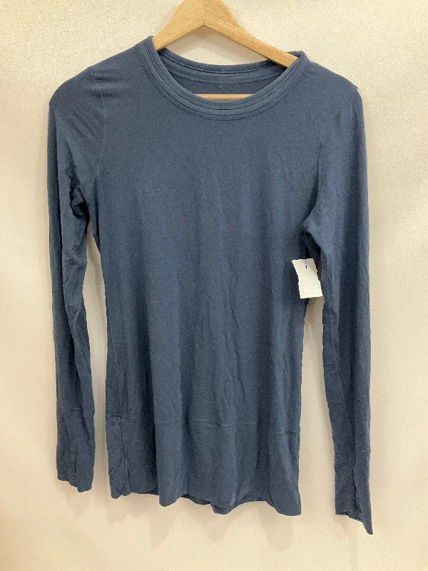 Athletic Top Long Sleeve Crewneck By Lululemon In Blue, Size: 4