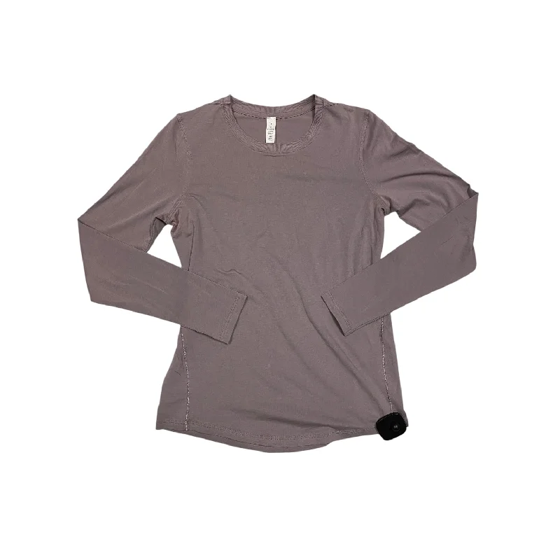 Athletic Top Long Sleeve Crewneck By Lululemon In Purple, Size: 2