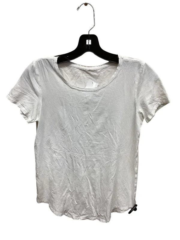 Athletic Top Short Sleeve By Lululemon In White, Size: S