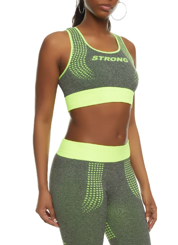 Seamless Strong Graphic Racerback Tank Top