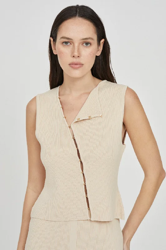 Mila Asymmetric Rib Top