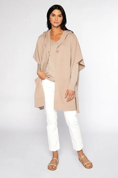 Kinross Cashmere S/L Hooded Oversized Cardigan