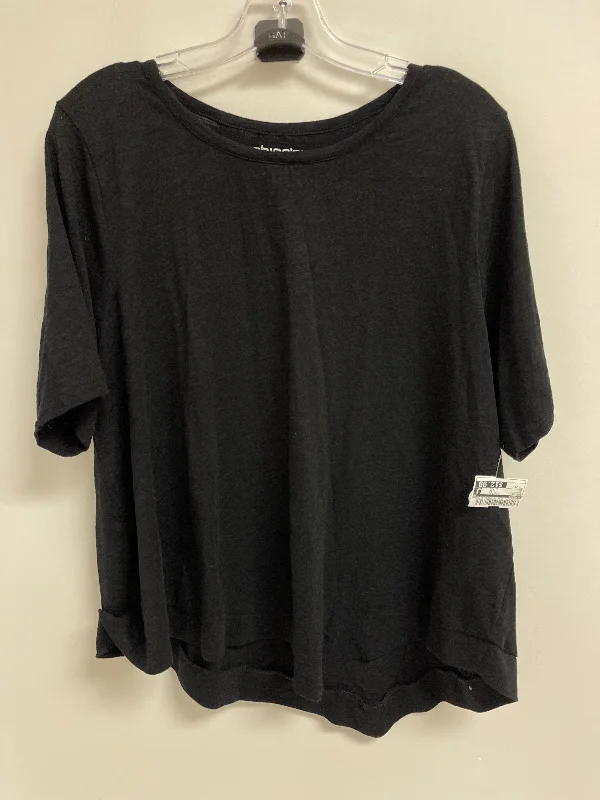 Top Short Sleeve By Chicos In Black, Size: 2x