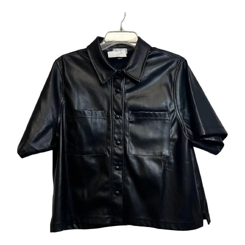 Top Short Sleeve By EVEREVE In Black, Size: Xl