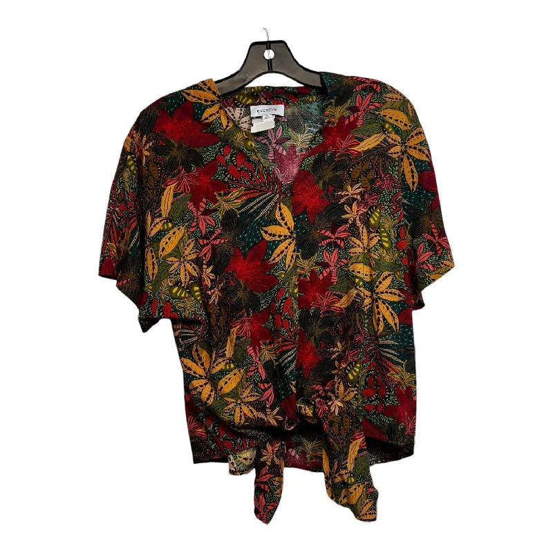 Top Short Sleeve By EVEREVE In Print, Size: Xs