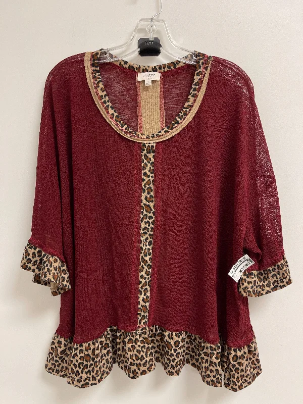 Top Short Sleeve By Umgee In Red, Size: S