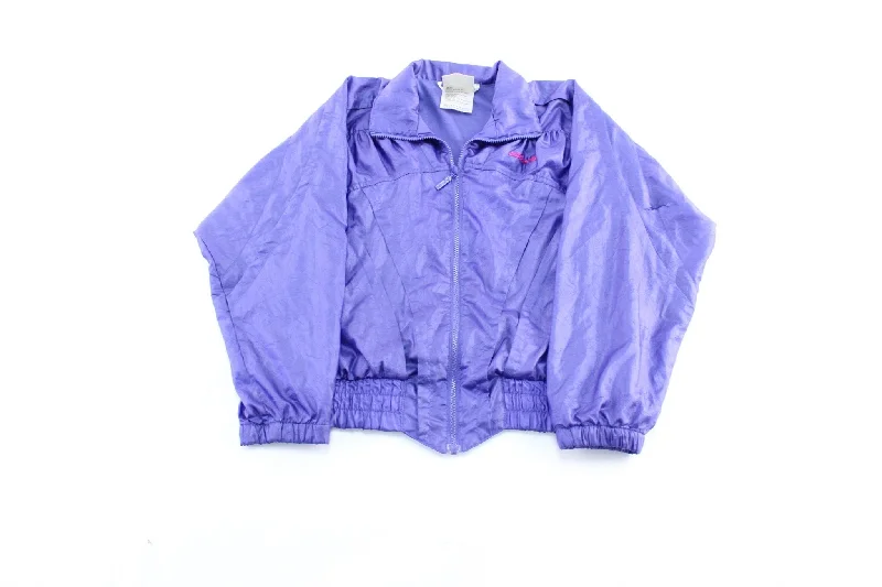 80's Adidas Embroidered Logo Purple Zip Up Jacket