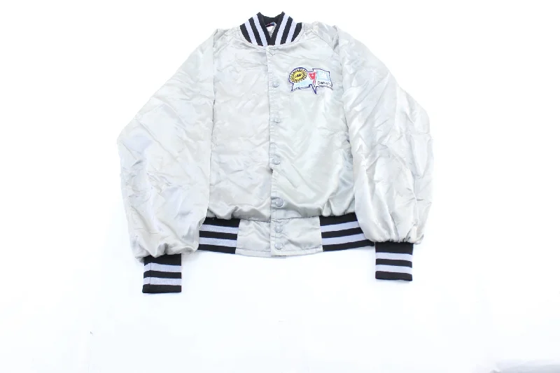 90's Automotive Embroidered Satin Jacket