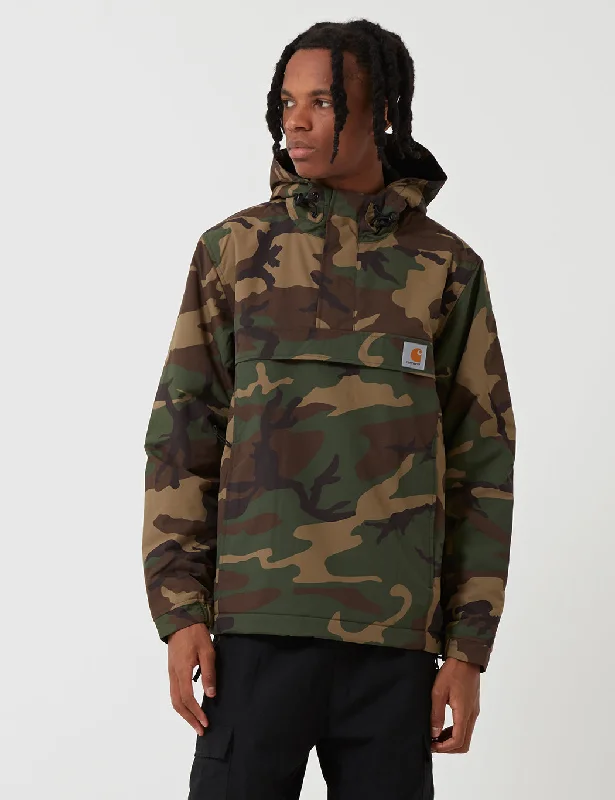 Carhartt-WIP Nimbus Half-Zip Jacket (Fleece Lined) - Camo Laurel Green