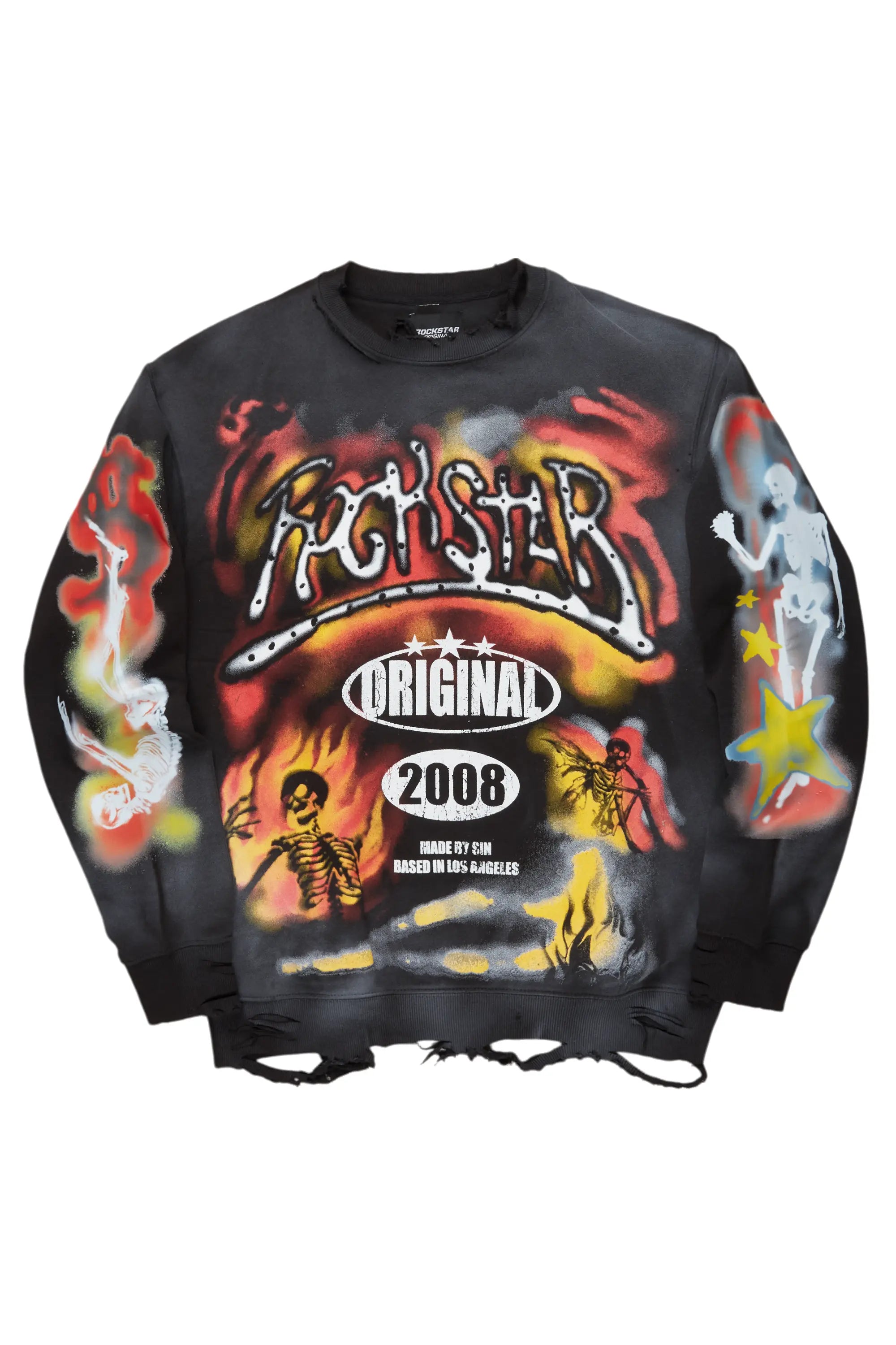 Farren Black Graphic Crewneck