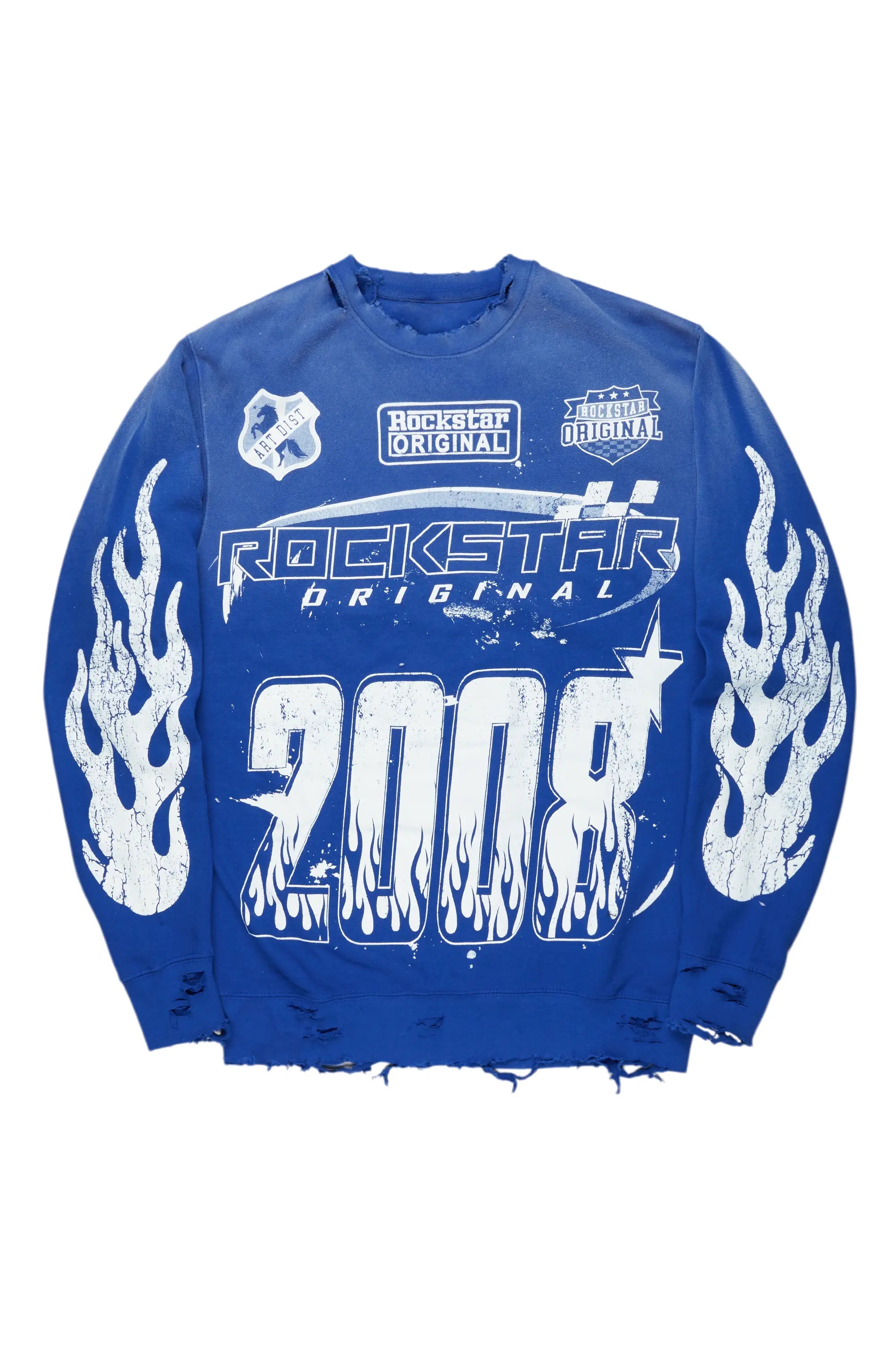 Amos Royal Blue Graphic Crewneck