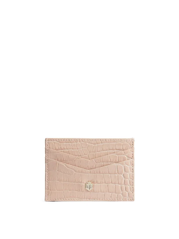 Signature Card Holder - Blush Croc