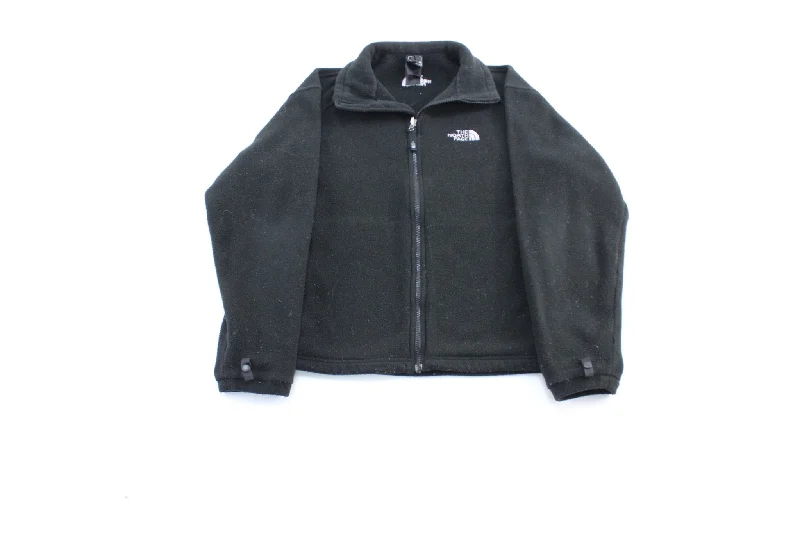 The North Face Embroidered Logo Black Fleece Zip Up Jacket