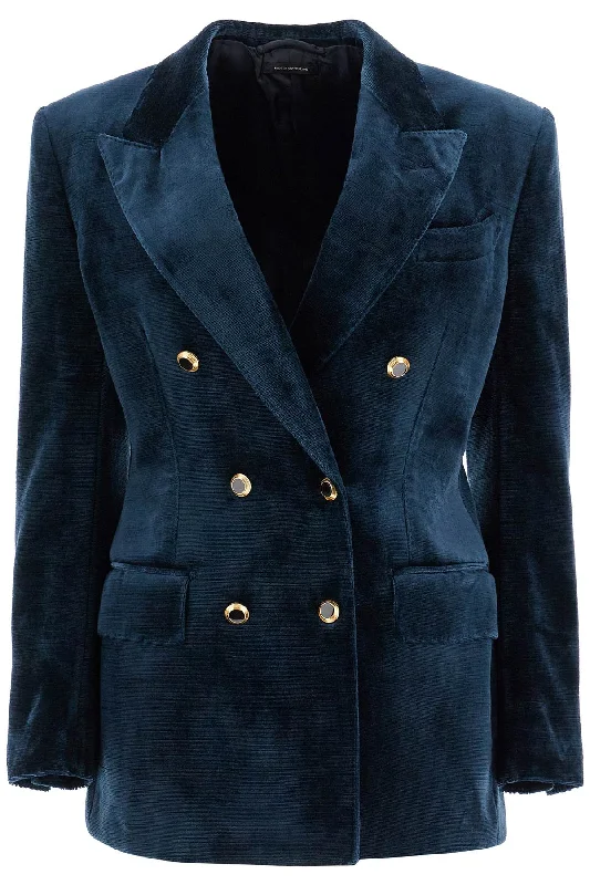 TOM FORD wallis velvet double-breasted jacket