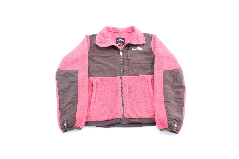 Women's The North Face Embroidered Logo Pink & Brown Zip Up Jacket