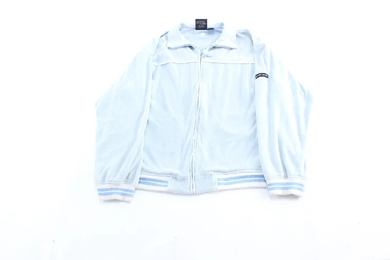 Y2K Rocawear Embroidered Light Blue Velour Zip Up Jacket