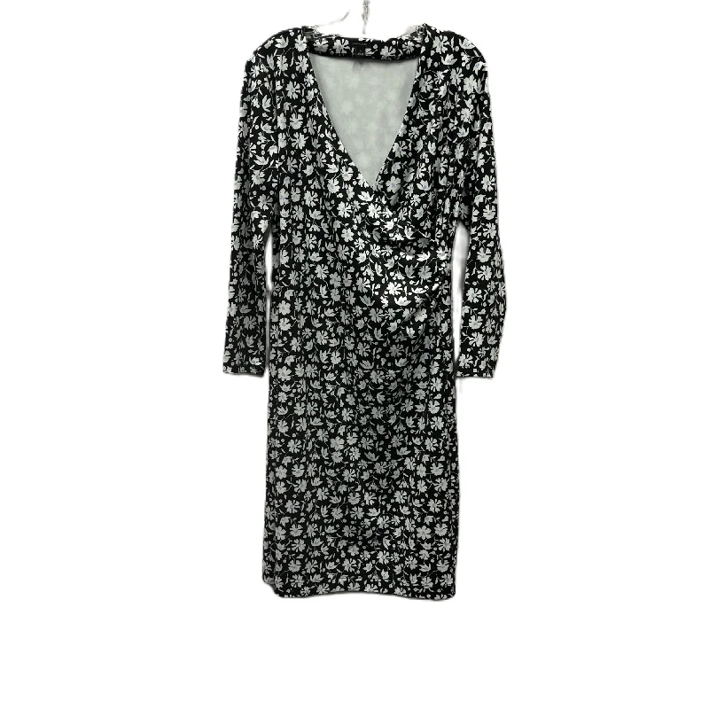 Dress Casual Midi By Ann Taylor In Black, Size: M