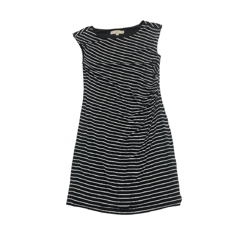 Dress Casual Midi By Loft In Black & White, Size: M