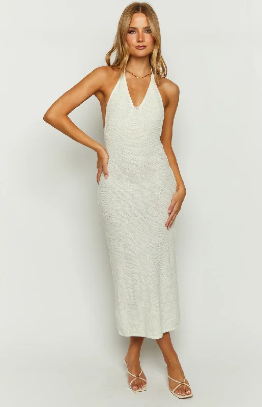 Tucson White Crochet Maxi Dress