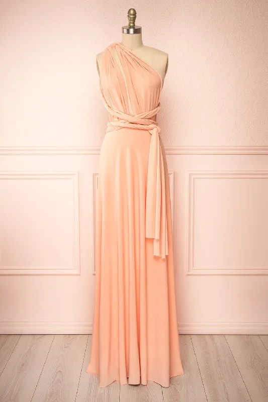 Violaine Peach | Convertible Maxi Dress