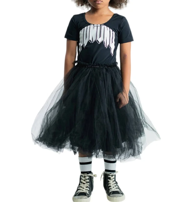 Girl's Rock Nu Roll Party Dress In Black