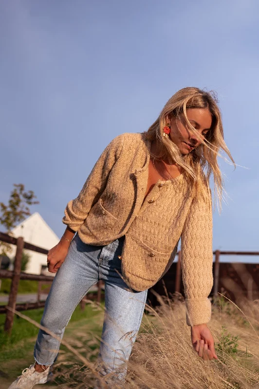 Camel Elsa Cardigan