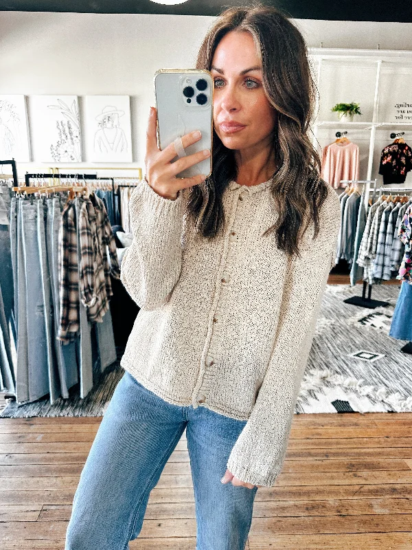 Champagne Button Cardigan