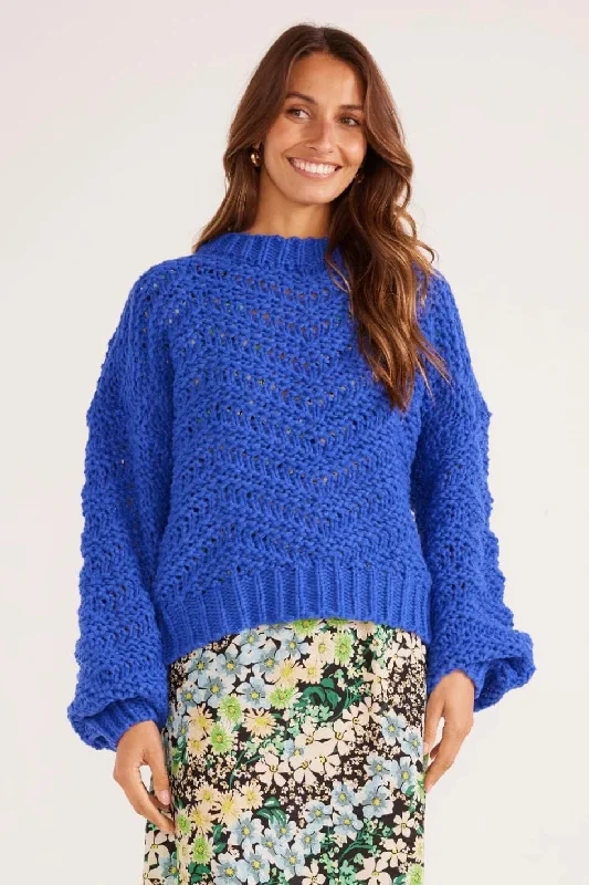 MinkPink Luna Zig-Zag Knit Jumper